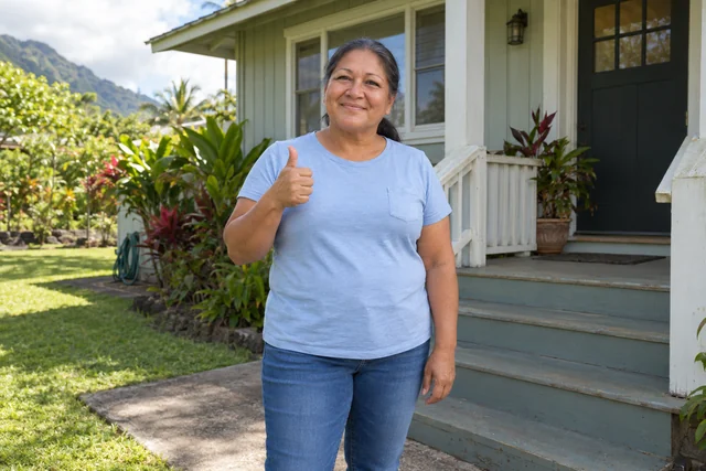 Person giving a thumbs up